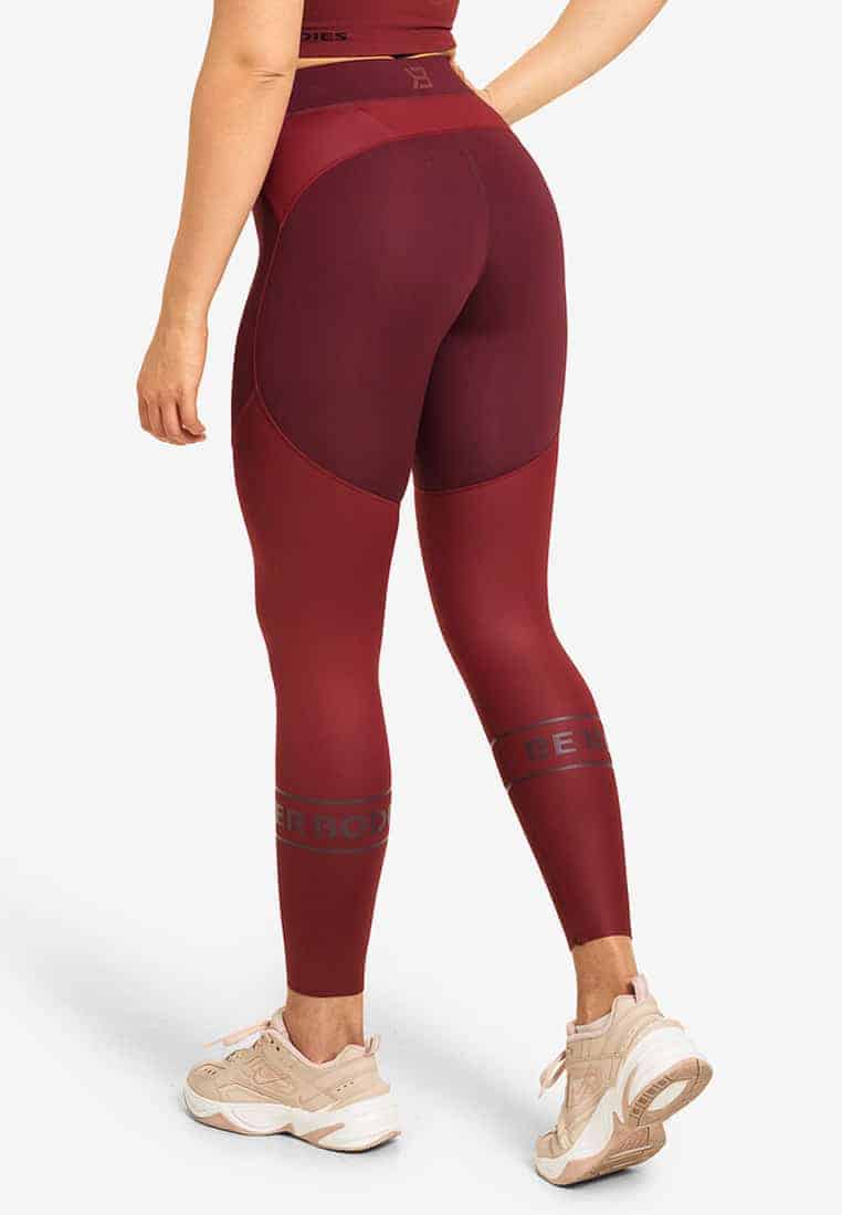 Chrystie Shiny Tights Deep Maroon - Better Bodies